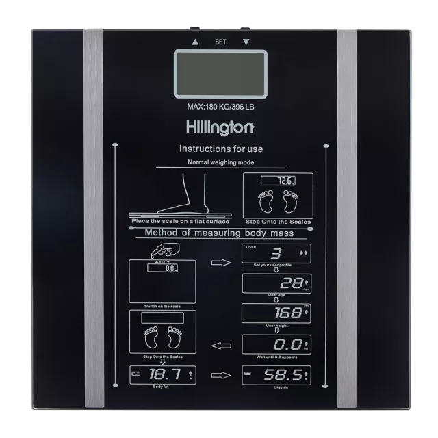 Digitale Körpergewichtsabnahme Fettanalysator Waage Bmi Gesund 150Kg Wiegeswaage Uk 3