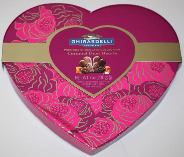 Ghirardelli Chocolate Sea Salt Caramel Duet Hearts 7 oz Best By DEC 2023