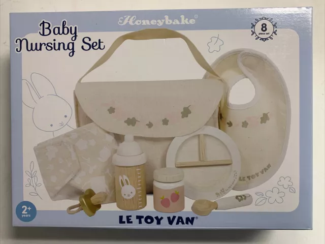 NEW Le Toy Van Honeybake Baby Doll Accessories Nursing Wooden Toy Set 8 pieces