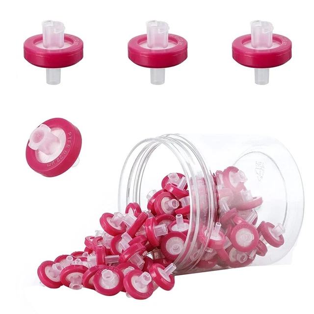 100 Pcs Syringe Filters Hydrophobic 0.22Um Membrane 13Mm Pore Filtrati P1J2