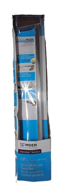 MOEN Hensley 24 in. Towel Bar with Press and Mark in Brushed Nickel MY3524BN