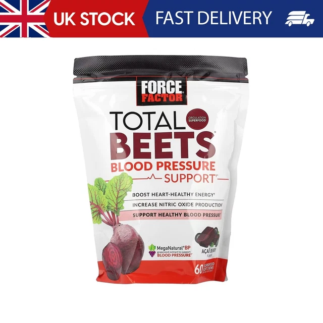 FORCE FACTOR, TOTAL Beetroots®, Blood Pressure Support, Acai Berry, 60 ...