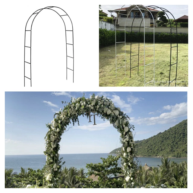 Foldable wedding arch trellis metal climbing plant support for garden