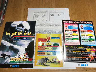Artset Flyers Neo Geo Cup 98 Mvs Snk Arcade No Console Aes Cd Cdz Jamma 