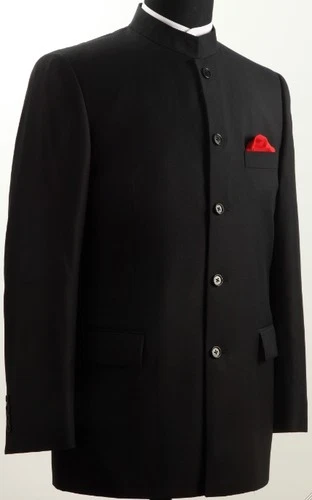 Men's 2-Piece Mandarin Collar Nehru Suit - Solid Color Pastor/Church Suit Style 5905 - Sizes 38R To 60L