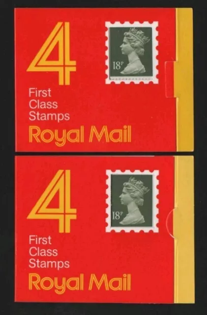 GB 1987 GC1 72p Harrison Square/Round Tab code A/B Booklets MNH