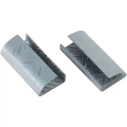 MyBoxSupply 1/2" Serrated Open/Snap On Polyester Strapping Seals, 1000 Per Case