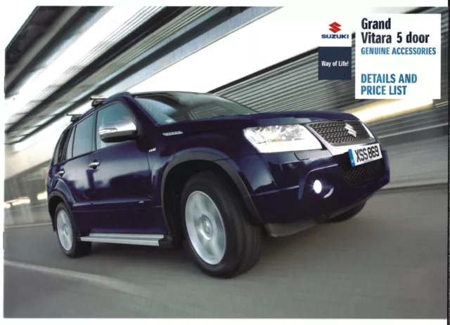 Suzuki Grand Vitara 5-dr Accessories 2010 UK Market Sales Brochure