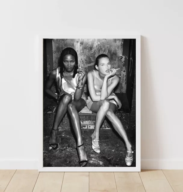 Kate MOSS | Naomi CAMPBELL | POP CULTURE ART | Fashion Digital Wall Art Poster