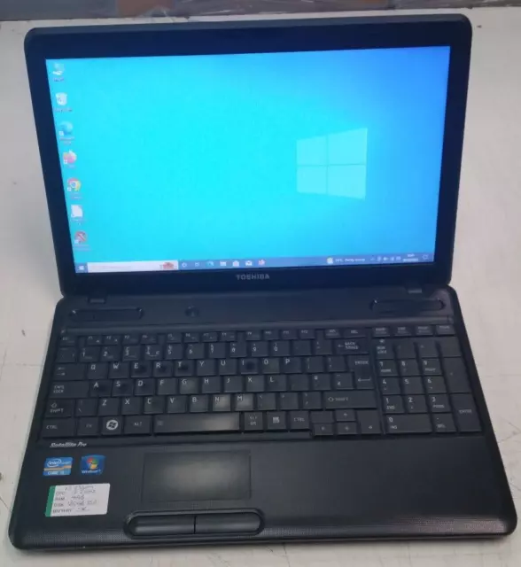 Toshiba C660 15.6" Laptop Core i3 @2.20GHz 4GB RAM 120GB SSD WIN10 DVD Webcam