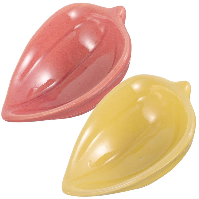 2 piezas soporte de aceite de cerámica aroma platos de aceite esencial belleza salón bandejas