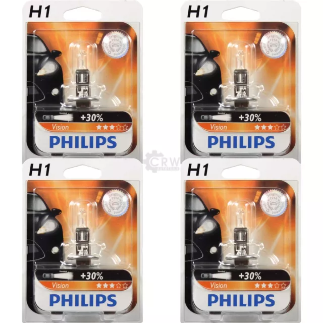 4x PHILIPS Vision H1 12V 55W Douille / Culot P145s Lebesdauer B3 / TC 200/400