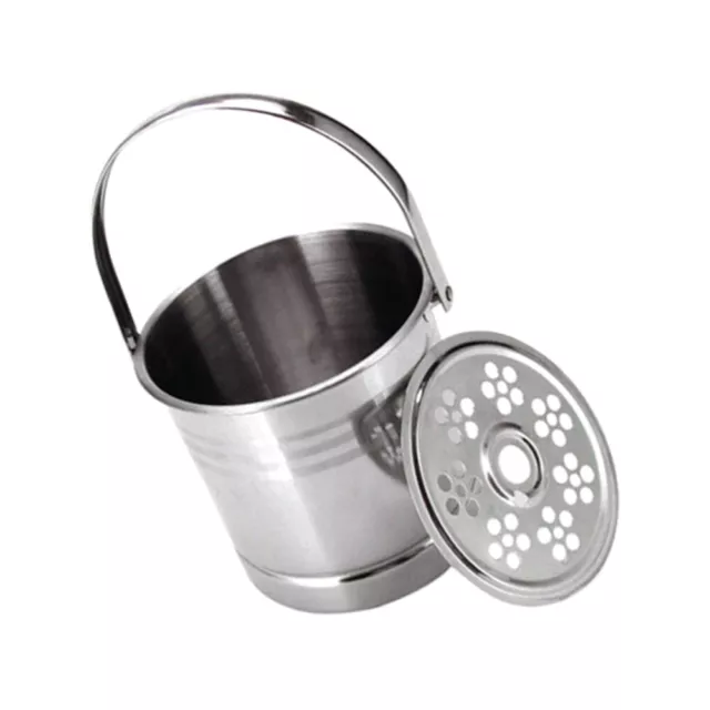 Stainless Steel Ice Bucket with Lid & Handle for Bar Party-DC