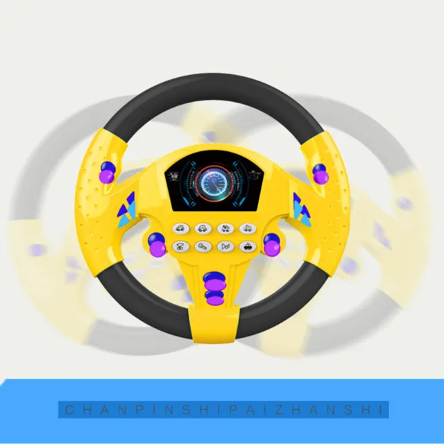 Kids Car Driving Wheel Toy Sound Simulation Steering Wheel Toy Plastic For Home