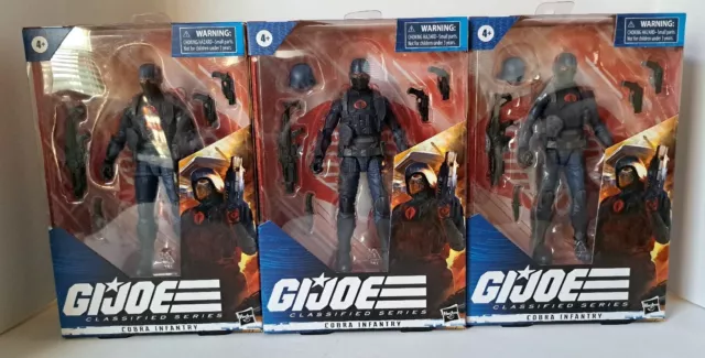 Cobra Infantry GI Joe Classified 6" #24 Lot of 3