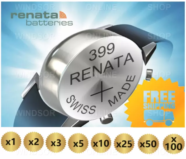 Renata Watch Battery 399 (SR927W)- Swiss - x1 x2 x3 x5 x10 x25 x50 x100