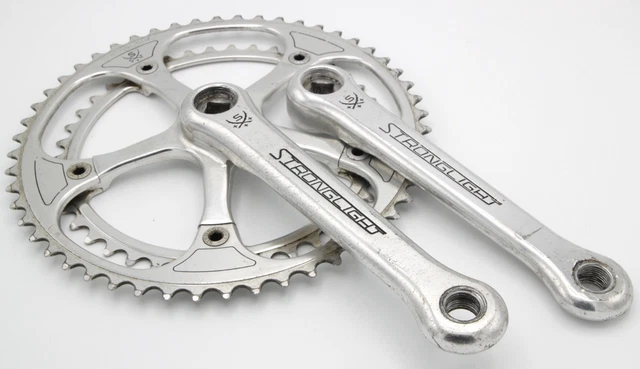 RARE Ancien pédalier Dent Sautée Vélo 1890 19t 150 Bike Crankset Bici