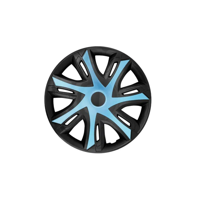 15" Hubcaps Wheel Covers Trims Set Weather Resistant Universal ABS Blue 4 PCS UK