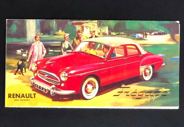 1956 Renault Fregate Sales Brochure Grand Pavois Amiral Domain Car Model Vintage