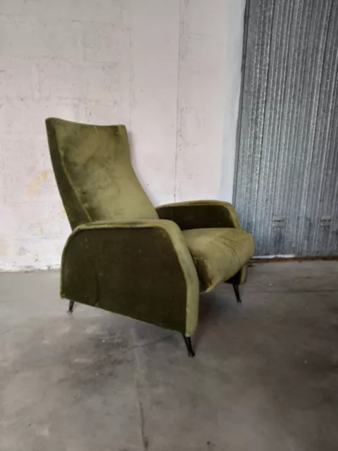 Poltrona Vintage Reclinabile MARCO ZANUSO Anni 50