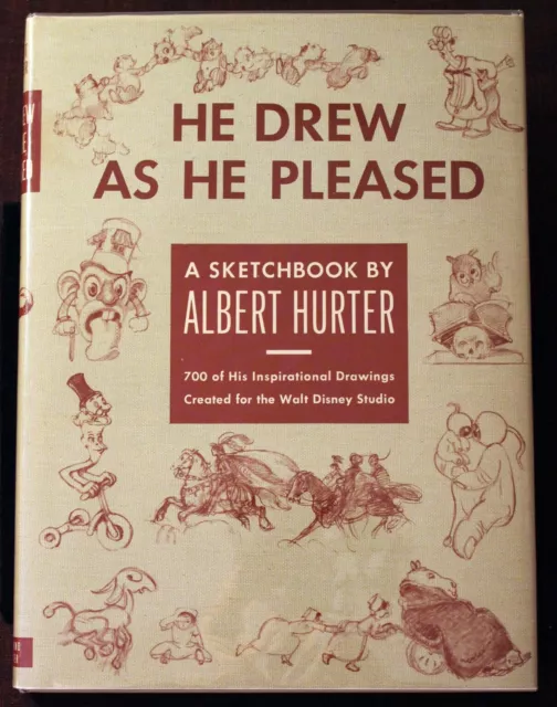 Walt Disney Artist ALBERT HURTER Sketchbook / He Drew As He Pleased 1948 FE DJ