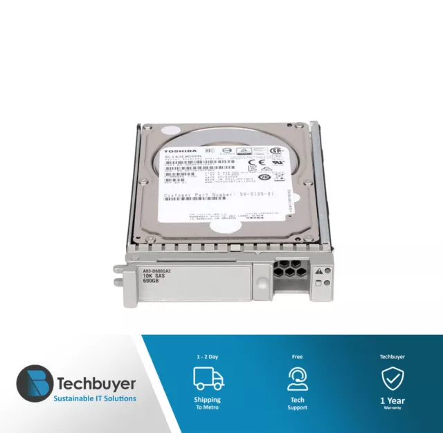 Cisco Hard Drive 600GB 10K SAS 2.5" 6Gbps Hot Swap HDD - A03-D600GA2