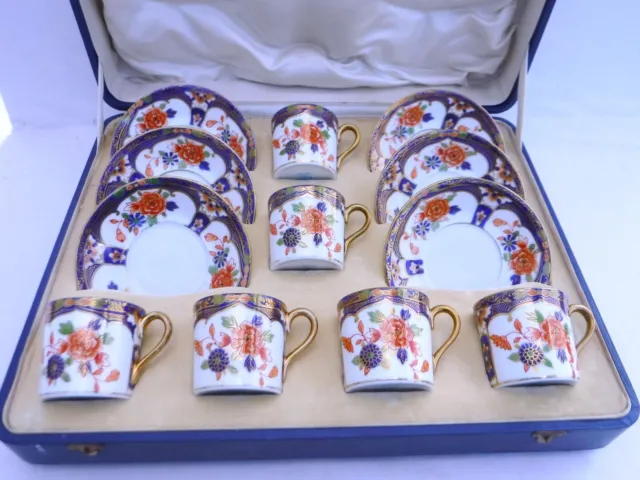 Noritake Antique Gilded Coffee Set in Padded Case