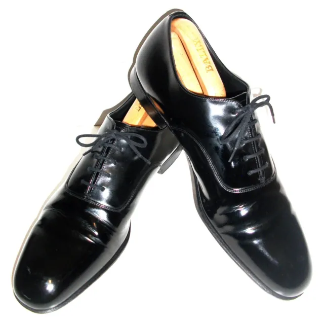 CHURCH'S England PATENT LEATHER Oxford SHOES 9 Black TUXEDO SUIT Whaley- £830