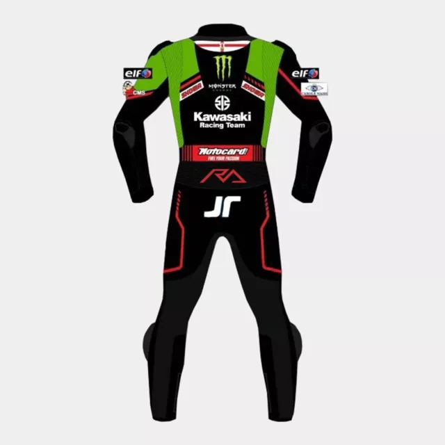 Kawasaki ninja motorbike leather Racing Suit Cowhide Leather Suit