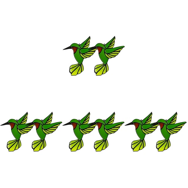 8 piezas Ventana Colgante Colibrí Vidrio en Forma de Vidrio Ventana Captador de sol