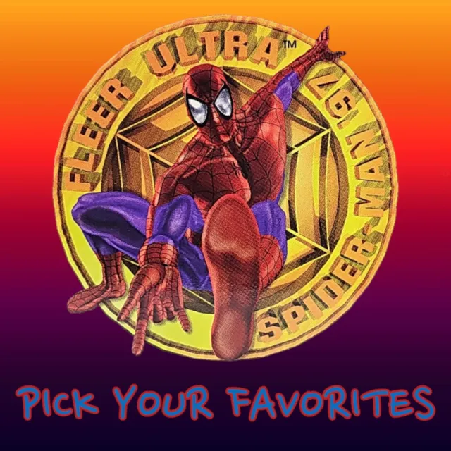 Spider-Man Fleer Ultra 1997 Red & Blue Foil Trading Cards Pick Your Favorites