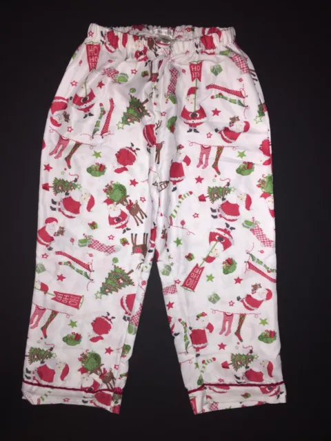 Pottery Barn Kids Santa Flannel Pajama Pants Size 6 New Christmas Reindeer Red