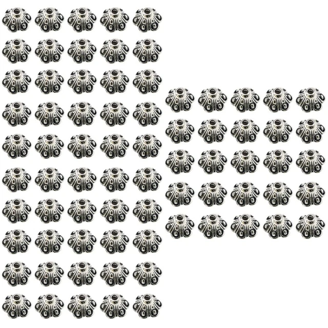300 Stück Legierung Lily Perle Caps Anhänger Charms Schmuckherstellung Zubehör