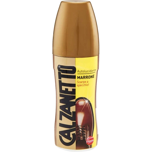 Calzanetto Trattamento Liquido Autolucidante per Calzature, Marrone, 75ml
