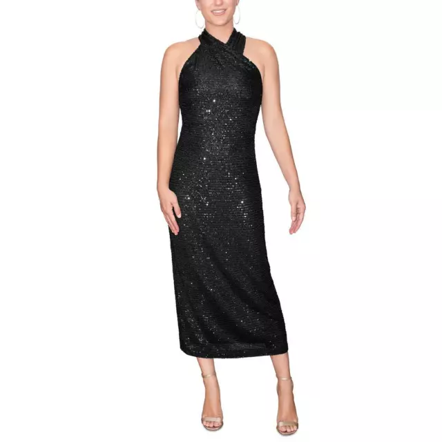 Rachel Rachel Roy Womens Sequined Midi Cocktail and Party Dress BHFO 2607