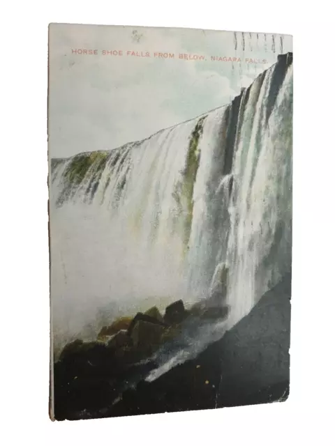 Niagara Fälle 1911 Antiguo Ak Tarjeta Postal Horse Shoe Falls From por debajo De