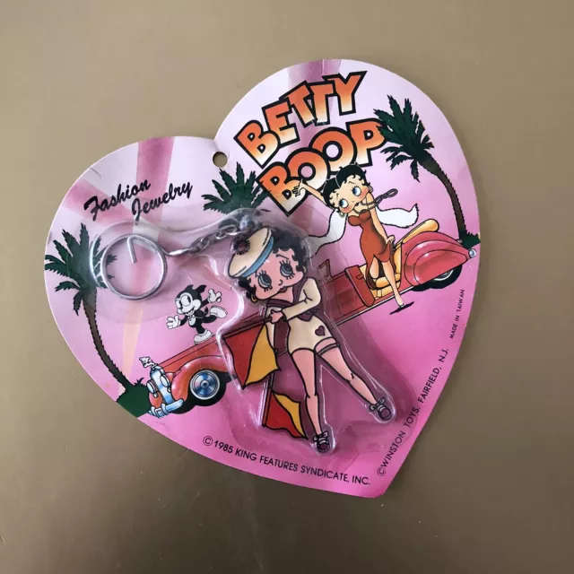 Vintage Betty Boop Keychain 1985 King Features Syndicate