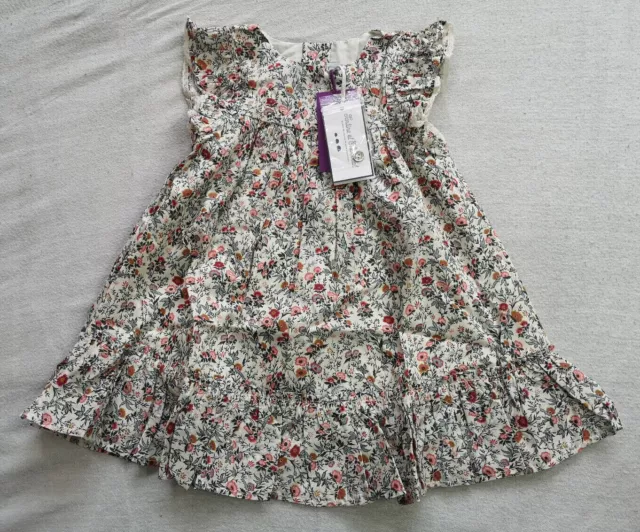 Tartine Et Schokolade Baby Mädchen Blumenmuster Freiheit Druck Kleid neu mit Etikett