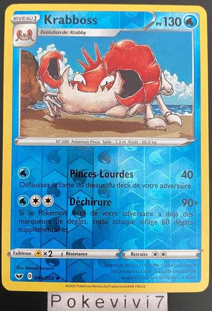 Pokemon Card KRABBOSS 044/202 REVERSE Sword & Shield 1 EB01 EN NEW