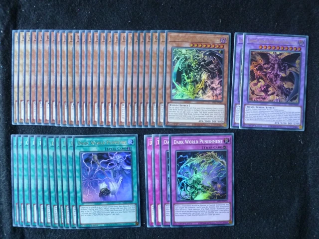 Yu-Gi-Oh 42 Card Dark World Deck  *Ready To Play*