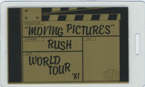 RUSH 1981 Moving Pictures Laminated Backstage Pass Neil Peart