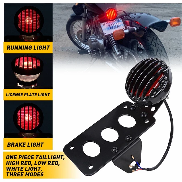 Find Integrated Motorcycle 17 LED Brake Hazard Tail Light License Plate Bracket Black In Hong - Foto 11