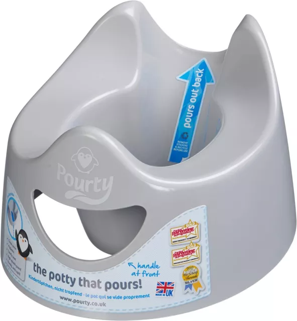Pourty Easy-to-Pour Potty (Penguin Grey), P1GR