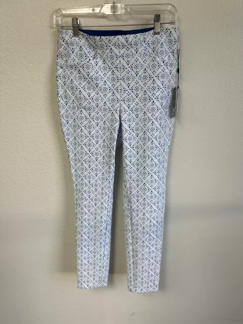 Ralph Lauren RLX Golf Pants Womens Size 4 Diamond Design Blue White NWT $188