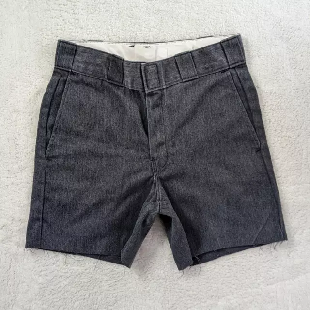 Womens Dickies Cut Off Chino Grey Shorts Vintage Summer Pants Ladies Size W26