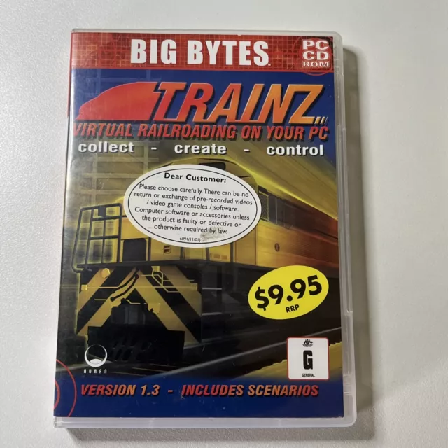 Trains Trainz Virtual Railroading Big Bytes PC CD ROM Game Big Bytes G