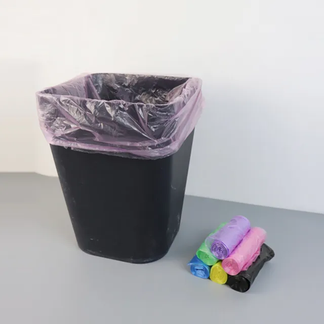 5 rotoli sacchetti per rifiuti addensare sacchetto per rifiuti arrotolabile, capacità risparmio spazio PE