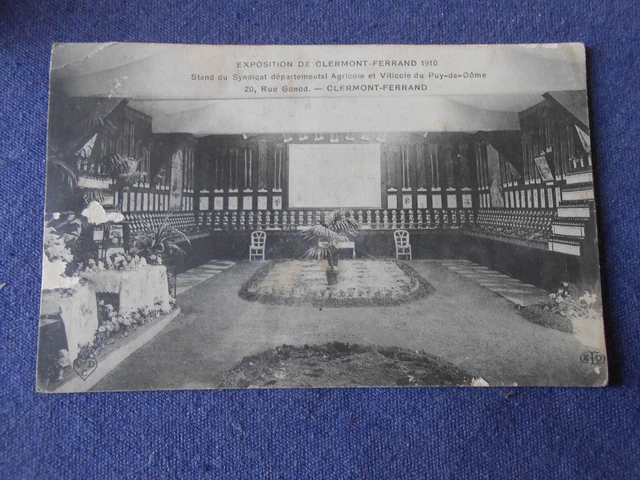 63 Cpa Clermont Ferrand Exhibition 1910 Stand Agricultural Et Viticole Puy De Dom