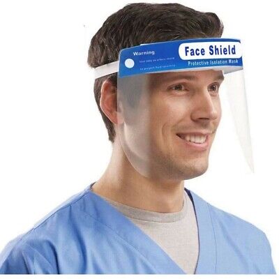 Safety Full Face Shield Reusable Face Shield Clear Washable 5pcs. Free Shipping