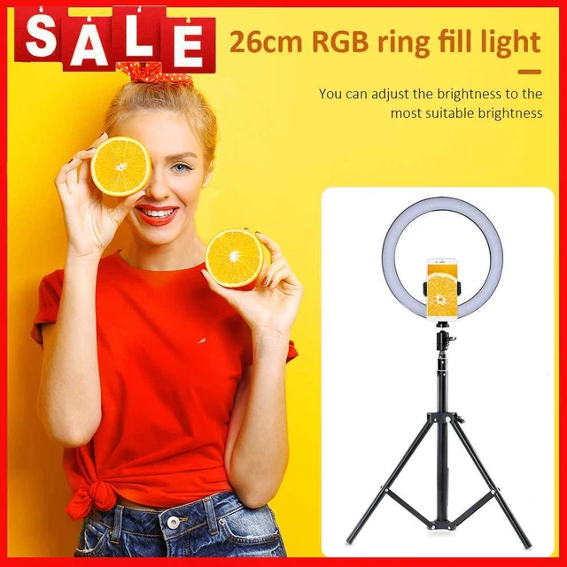 Anillo de luz de 10 pulgadas RGB anillo selfie luz para maquillaje transmisión en vivo